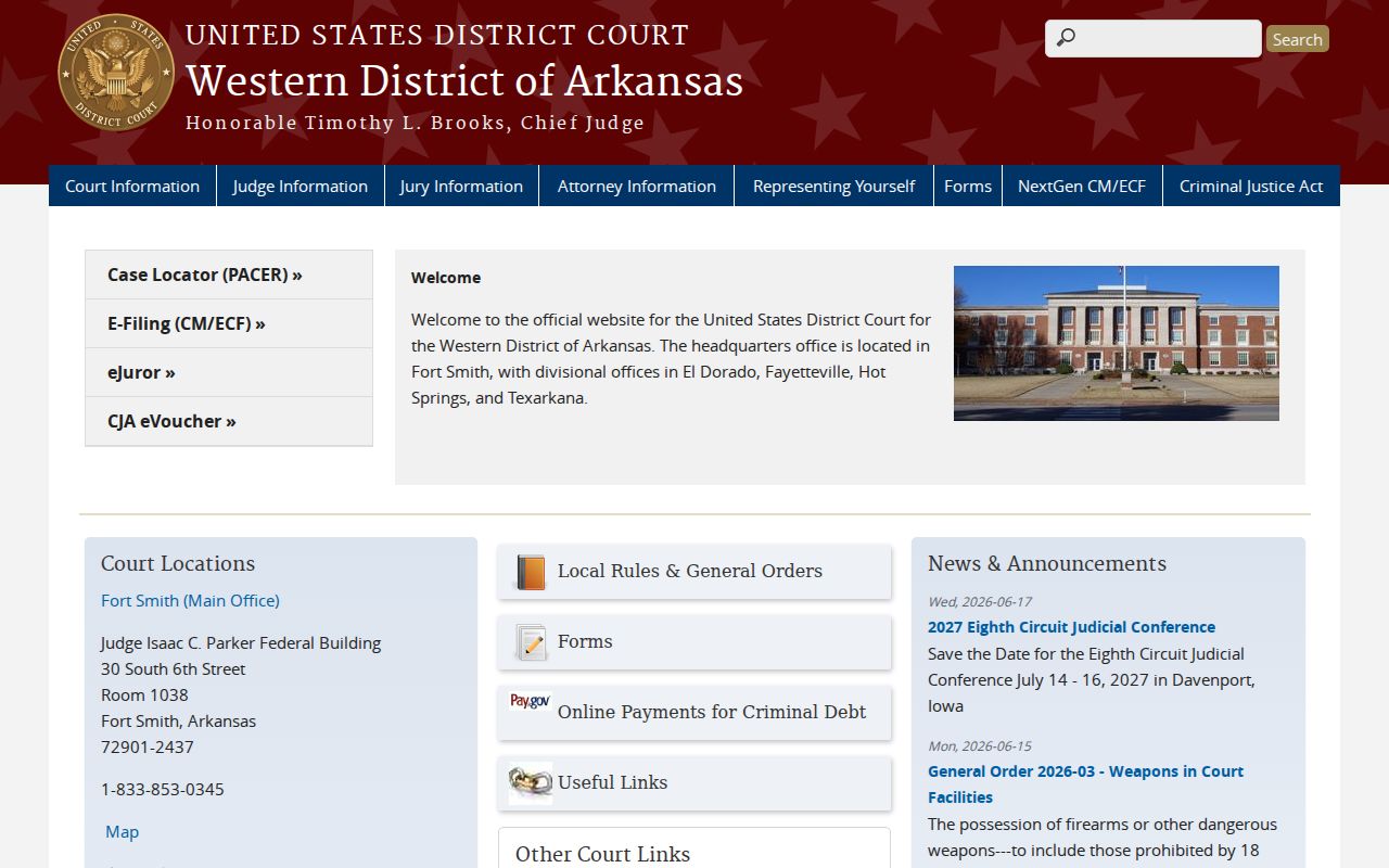 Western District source for Lafayette County federal criminal cases