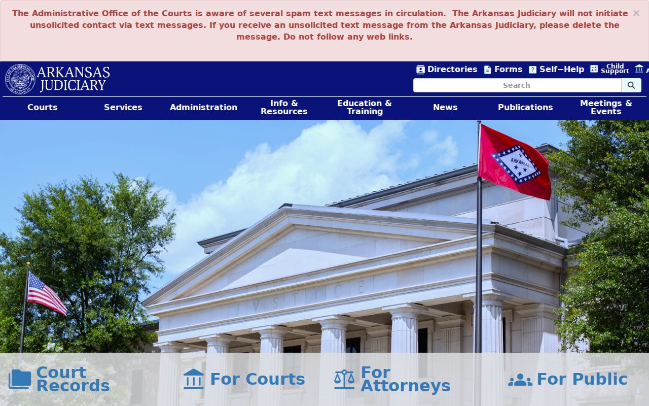 Arkansas Judiciary gateway for Lafayette County court record research