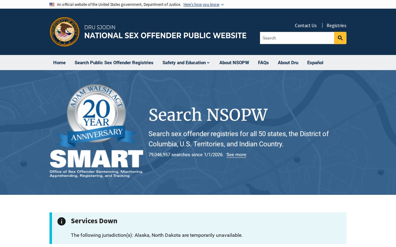 Lafayette County sex offender check national NSOPW search
